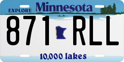 MN license plate 871RLL
