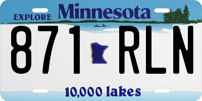 MN license plate 871RLN