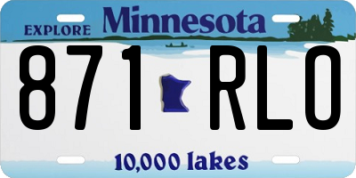MN license plate 871RLO