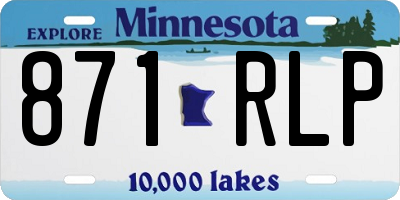 MN license plate 871RLP