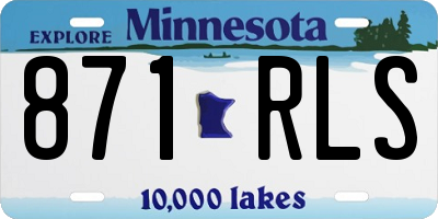 MN license plate 871RLS