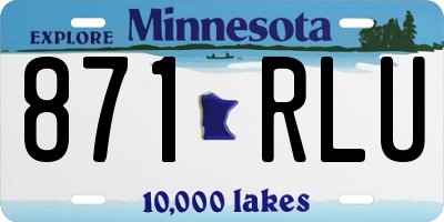 MN license plate 871RLU