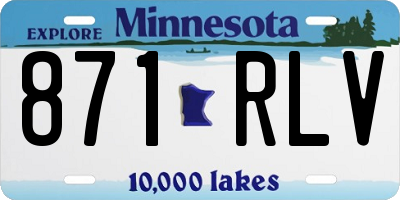 MN license plate 871RLV