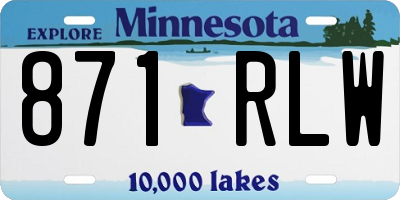MN license plate 871RLW