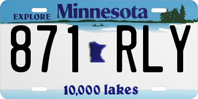 MN license plate 871RLY