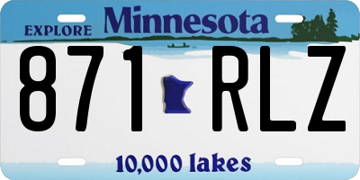 MN license plate 871RLZ