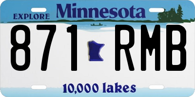 MN license plate 871RMB