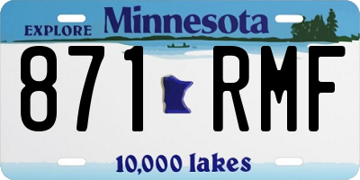 MN license plate 871RMF