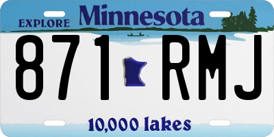MN license plate 871RMJ
