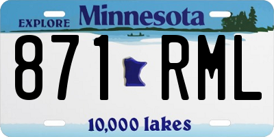 MN license plate 871RML