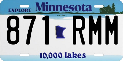 MN license plate 871RMM
