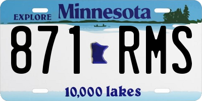 MN license plate 871RMS