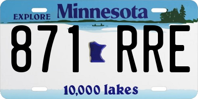 MN license plate 871RRE