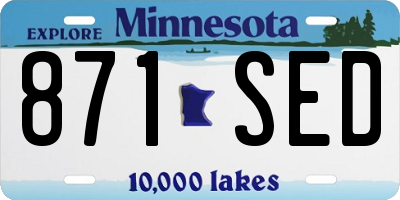 MN license plate 871SED