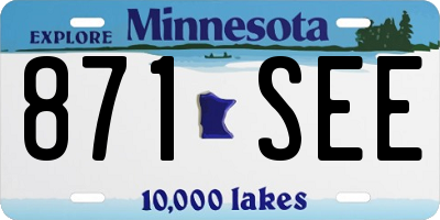 MN license plate 871SEE