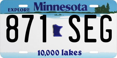 MN license plate 871SEG