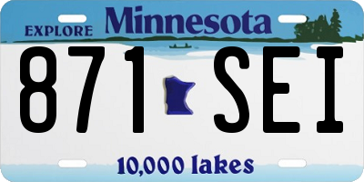 MN license plate 871SEI