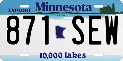 MN license plate 871SEW