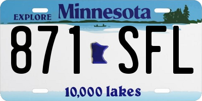 MN license plate 871SFL