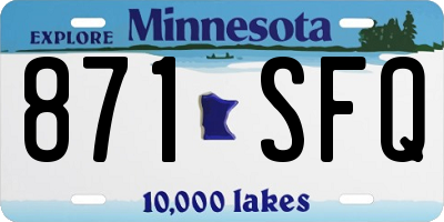 MN license plate 871SFQ