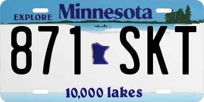 MN license plate 871SKT