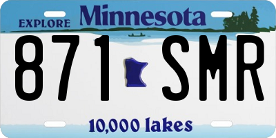 MN license plate 871SMR