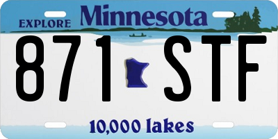 MN license plate 871STF