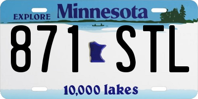 MN license plate 871STL