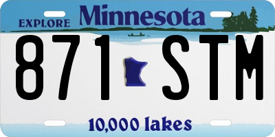MN license plate 871STM