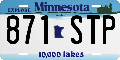 MN license plate 871STP