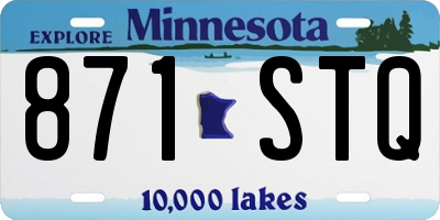 MN license plate 871STQ