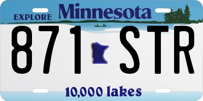 MN license plate 871STR