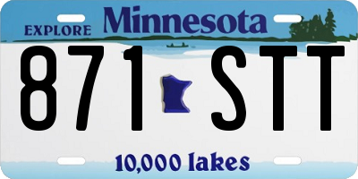 MN license plate 871STT