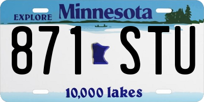 MN license plate 871STU