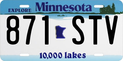 MN license plate 871STV