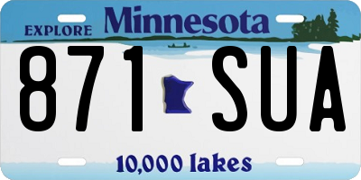 MN license plate 871SUA