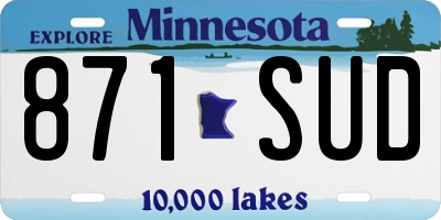 MN license plate 871SUD