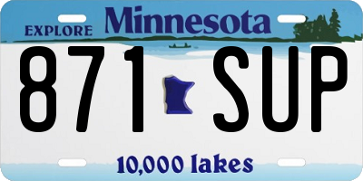 MN license plate 871SUP