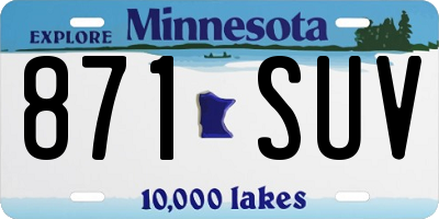 MN license plate 871SUV