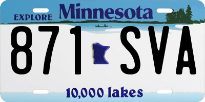 MN license plate 871SVA