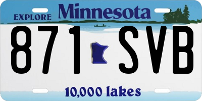 MN license plate 871SVB