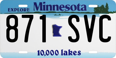 MN license plate 871SVC