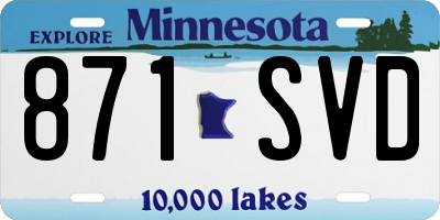MN license plate 871SVD