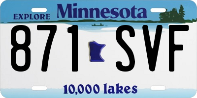 MN license plate 871SVF