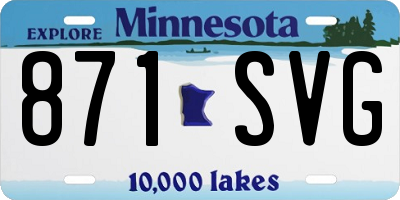 MN license plate 871SVG