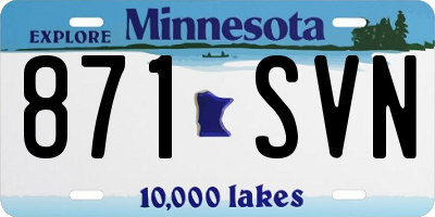 MN license plate 871SVN