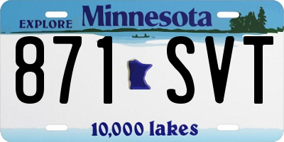 MN license plate 871SVT