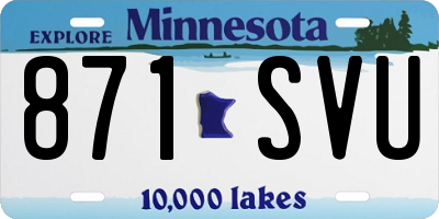 MN license plate 871SVU