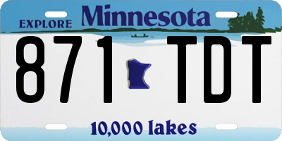 MN license plate 871TDT