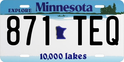 MN license plate 871TEQ